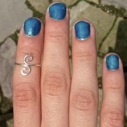Hand Hammered Solid Sterling Silver .925 Swirl Ring